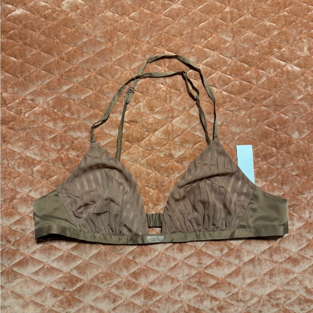 Lunya Tan Bralette medium NWOT